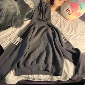 A gray gun hoodie